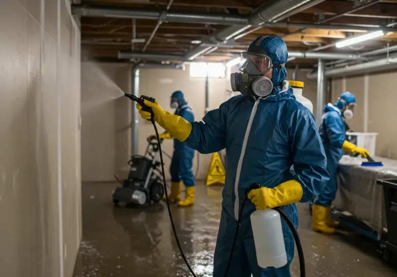 Basement Sanitization and Antimicrobial Treatment process in Barnesboro, PA